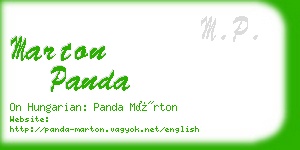 marton panda business card